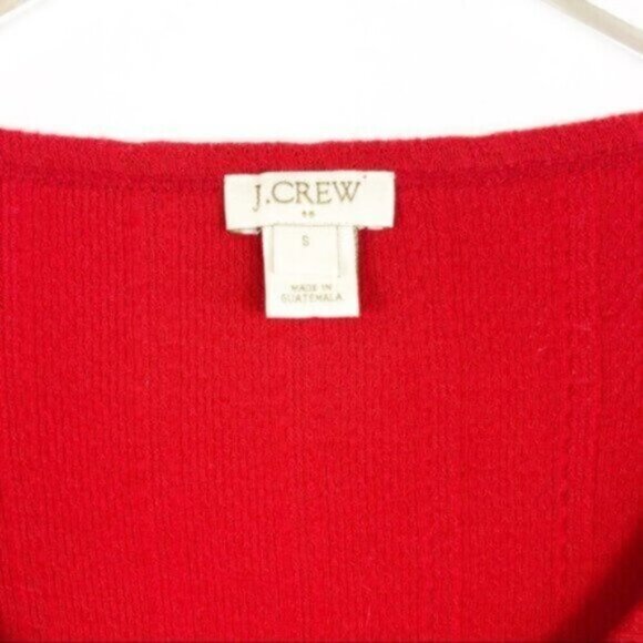 J. Crew | Women's Red Thermal V-Neck Button Up Long Sleeve Top Size Small - Picture 2 of 7